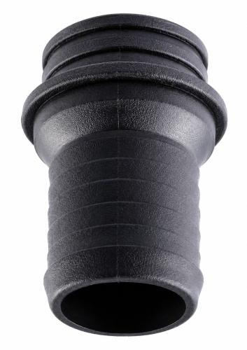 Czarna wtyczka prosta Agroplast AP15WP40/2 z króćcem do przewodu Ø40 mm i mocowaniem 2cal